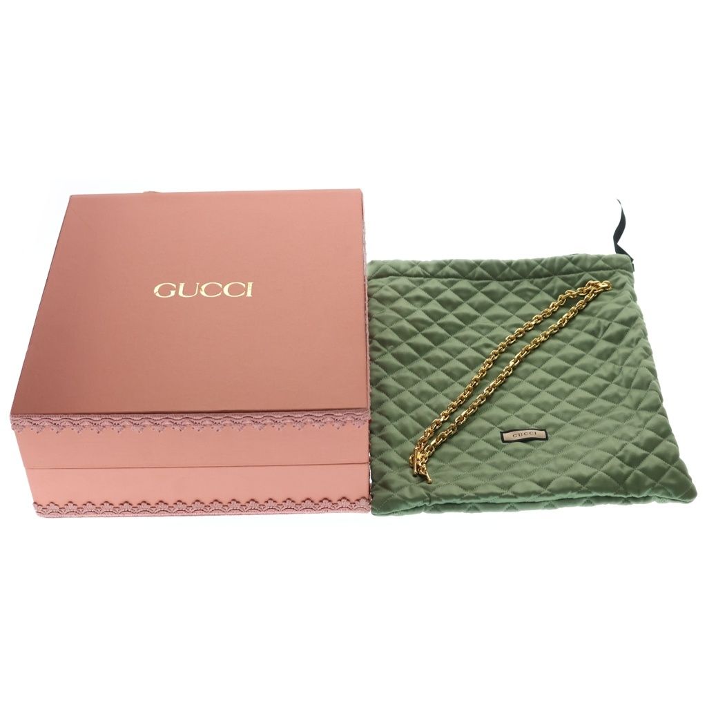 Gucci Jackie Mini Bag GG Crystal 2-Way Chain Black Mesh Embossed Leather Gold — view 8