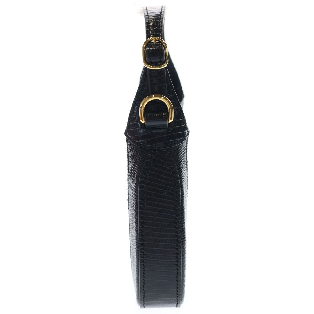 Gucci Jackie Mini Bag GG Crystal 2-Way Chain Black Mesh Embossed Leather Gold — view 3