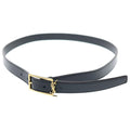 Saint Laurent Paris Cassandra Logo Motif Leather Gold Belt Black