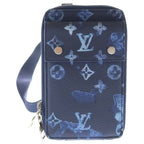 Louis Vuitton Monogram Water Color Canvas Phone Case Pouch Navy Blue