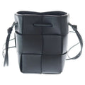 Bottega Veneta Maxi Intrecciato Cassette Mini Bucket Shoulder Bag Leather Black