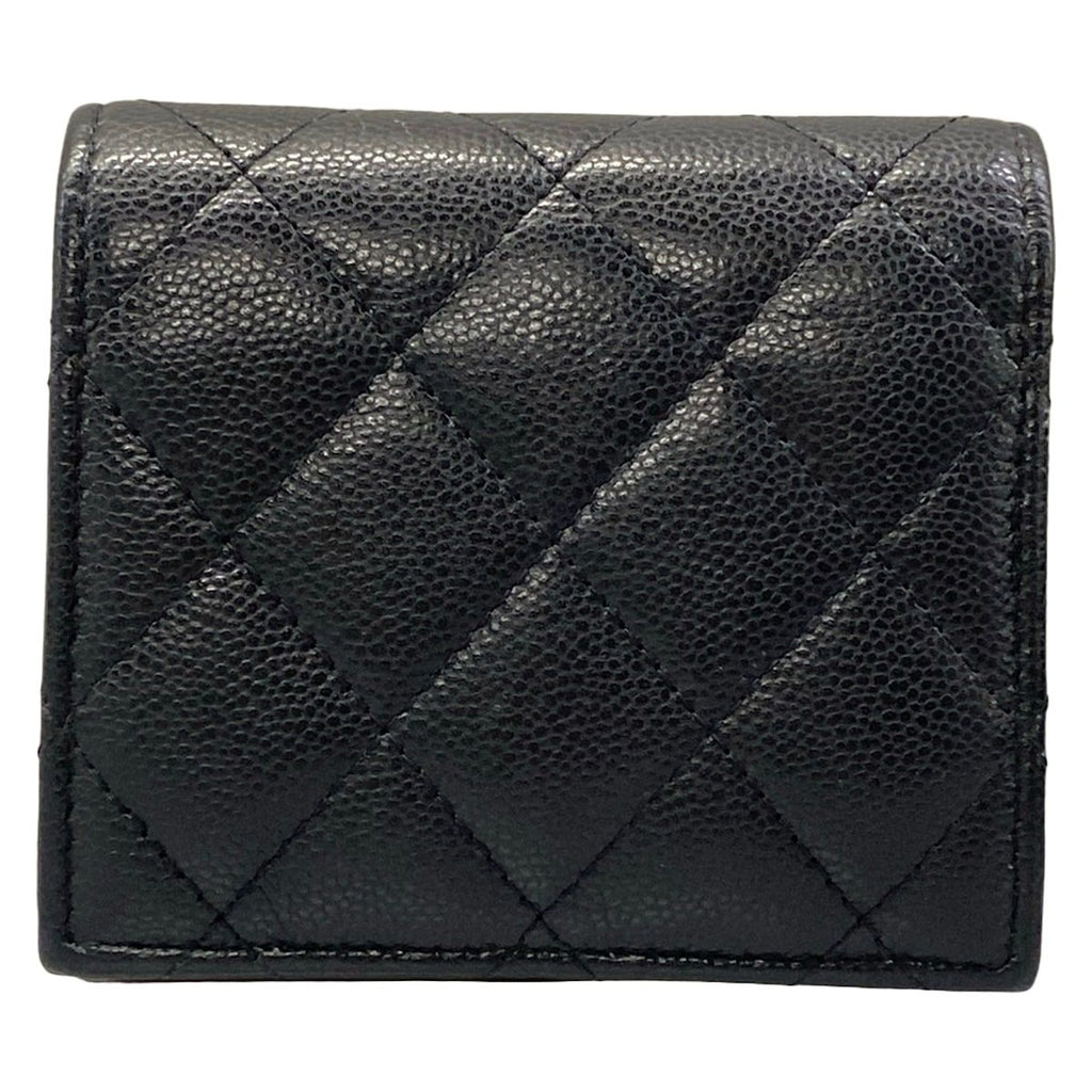 Chanel Bifold Wallet Quilted Black Gold — view 2
