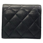 Chanel Bifold Wallet Quilted Black Gold — view 2