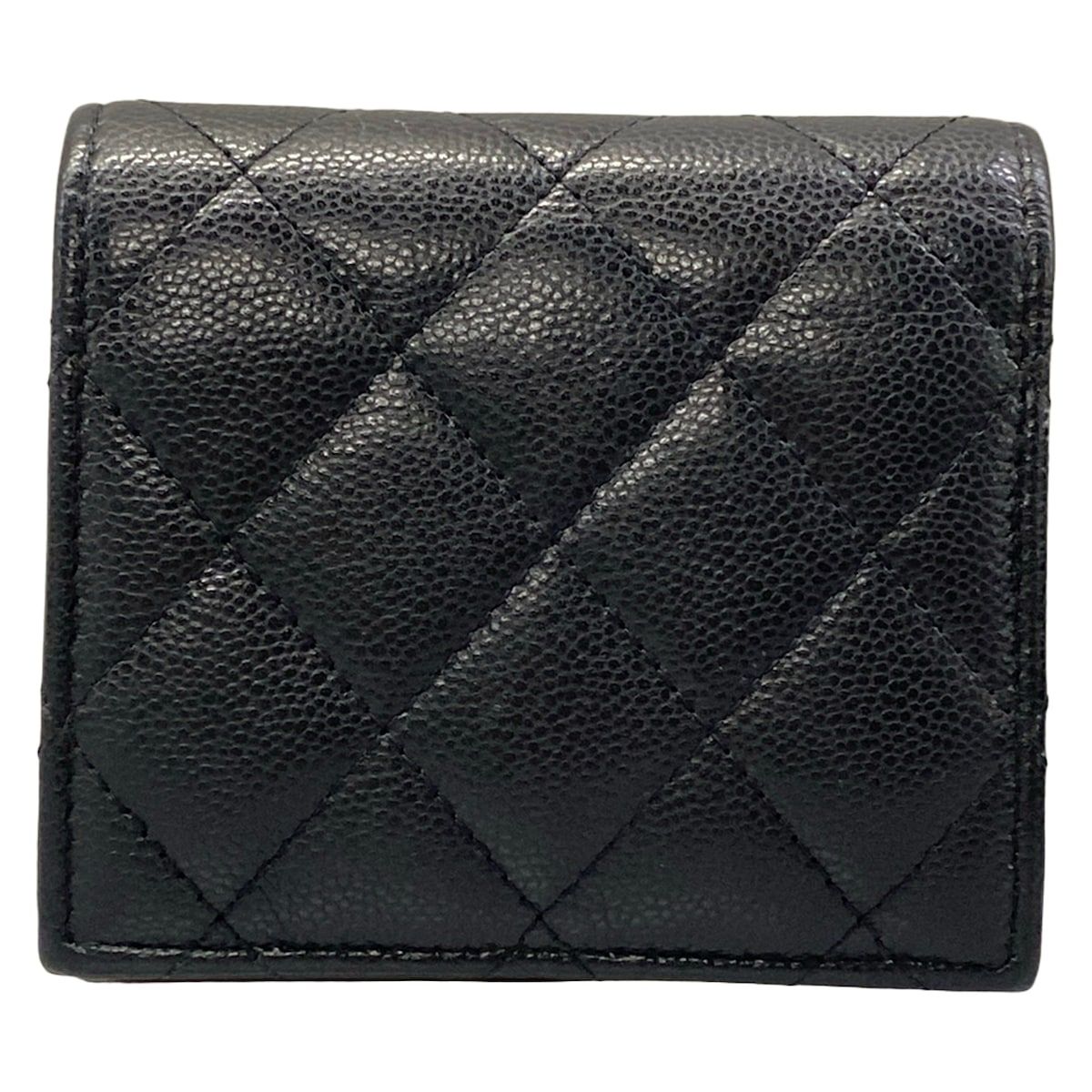 Chanel Bifold Wallet Quilted Black Gold — view 2