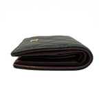 Chanel Bifold Wallet Quilted Black Gold — view 9