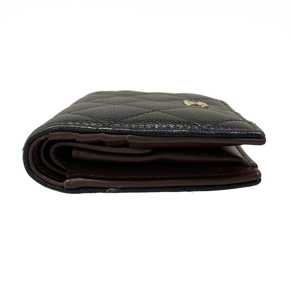 Chanel Bifold Wallet Quilted Black Gold — view 8