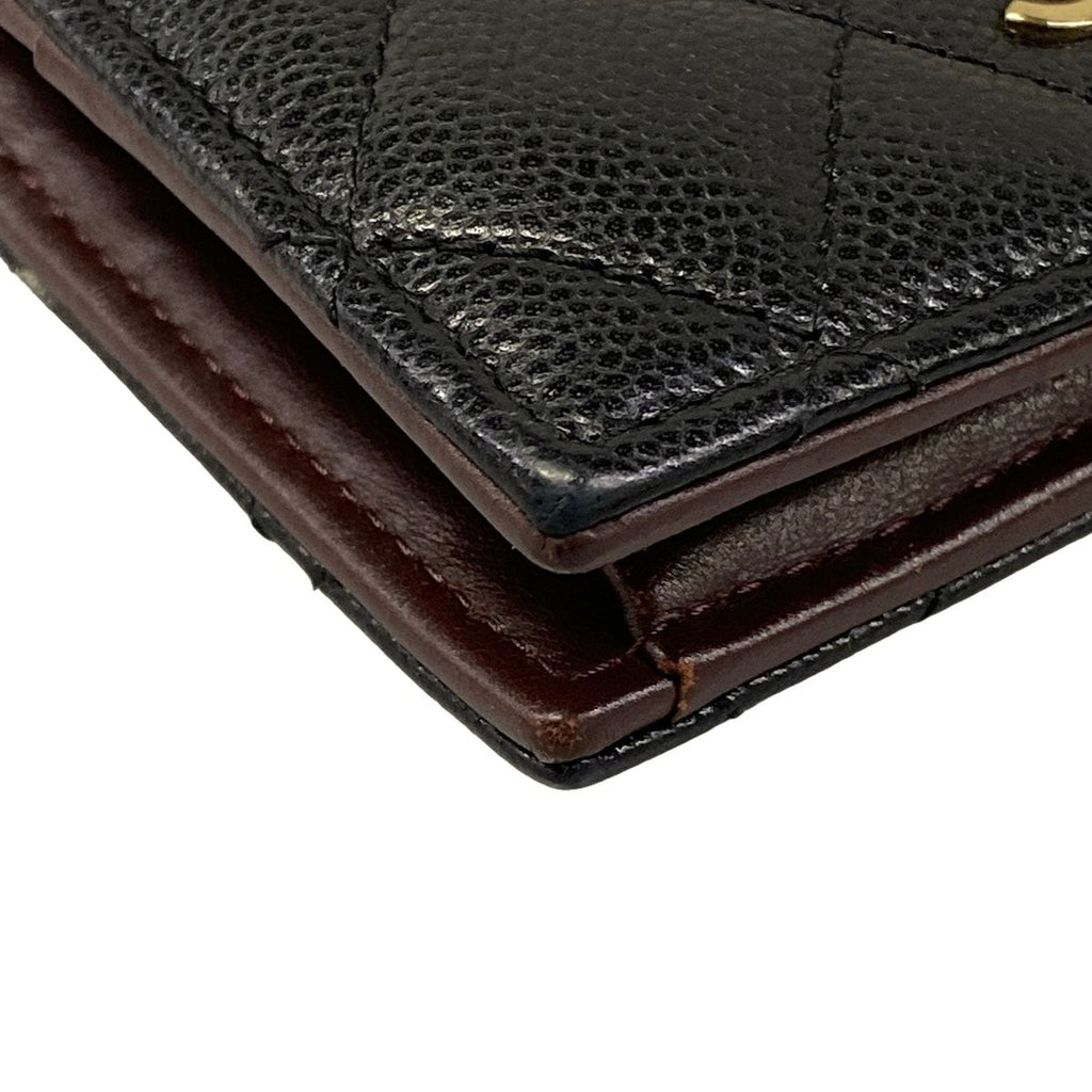 Chanel Bifold Wallet Quilted Black Gold — view 6
