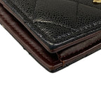 Chanel Bifold Wallet Quilted Black Gold — view 6