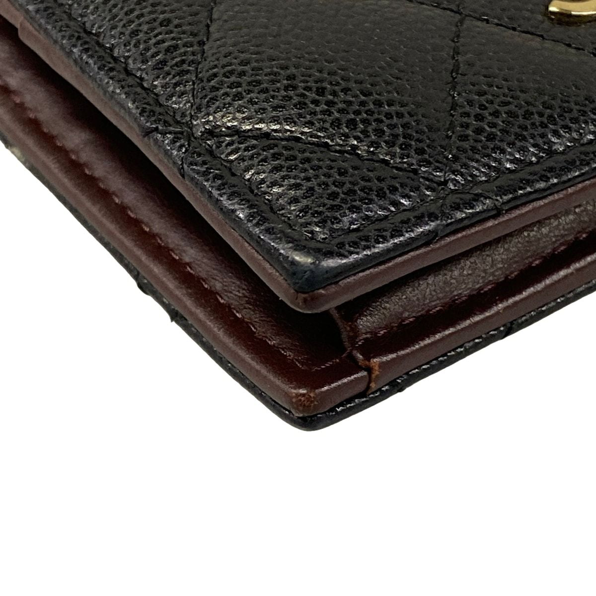 Chanel Bifold Wallet Quilted Black Gold — view 6