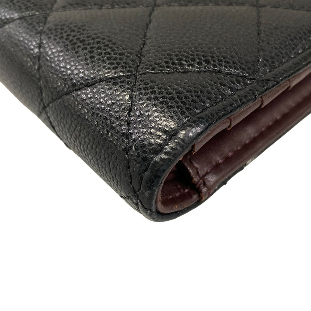 Chanel Bifold Wallet Quilted Black Gold — view 7