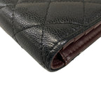 Chanel Bifold Wallet Quilted Black Gold — view 7