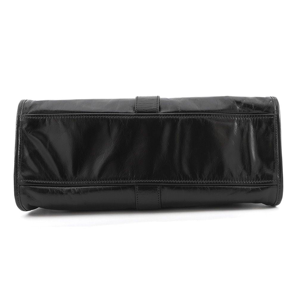 Prada Shoulder Bag Hobo Leather Logo Black — view 3