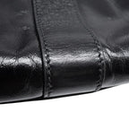 Prada Shoulder Bag Hobo Leather Logo Black — view 8