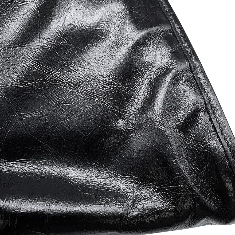 Prada Shoulder Bag Hobo Leather Logo Black — view 7
