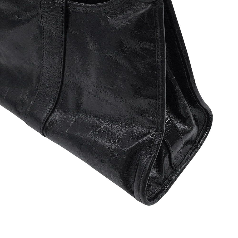 Prada Shoulder Bag Hobo Leather Logo Black — view 6