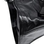 Prada Shoulder Bag Hobo Leather Logo Black — view 9