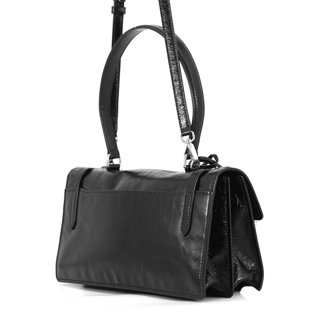 Prada Logo Leather 2-Way Shoulder Bag Black — view 2