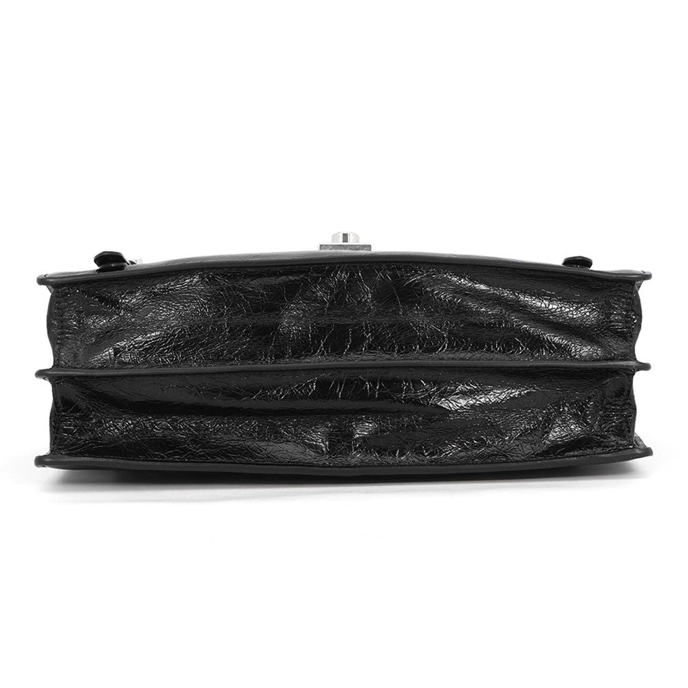 Prada Logo Leather 2-Way Shoulder Bag Black — view 3