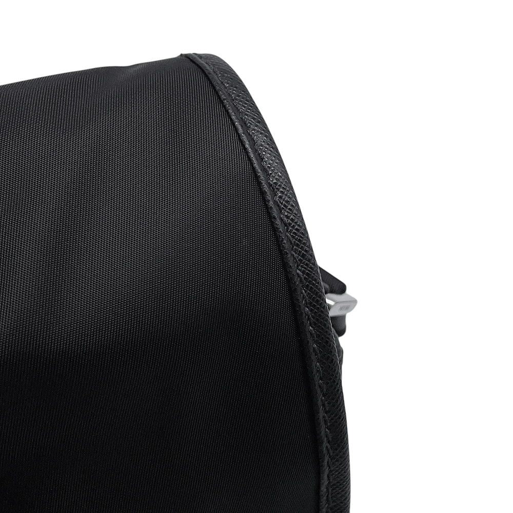 Prada Shoulder Bag Re-Nylon Triangle Logo Black — view 9