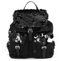 Prada Backpack Nylon Sequin Black