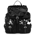 Prada Backpack Nylon Sequin Black