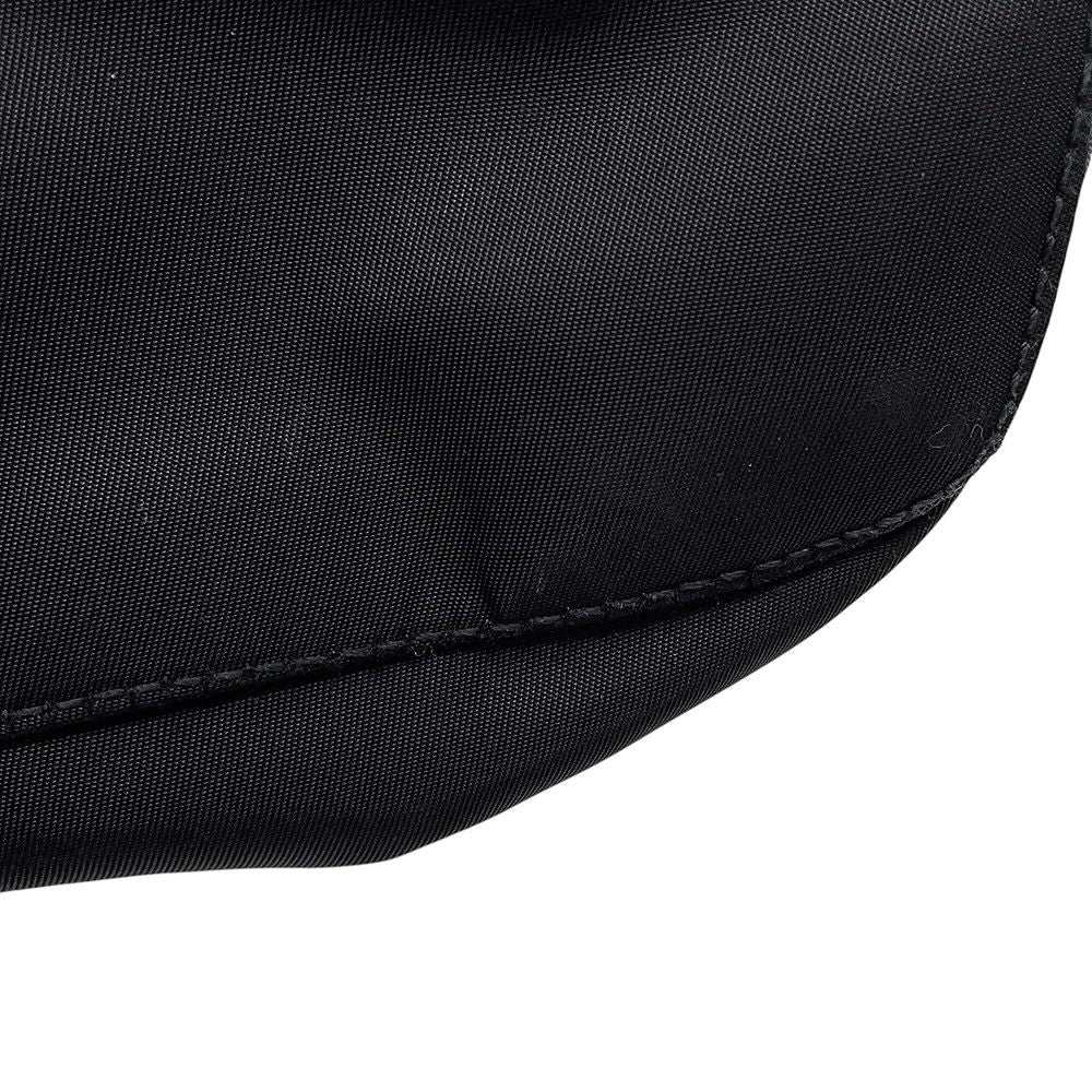 Prada Backpack Nylon Flower Triangle Logo Black — view 9