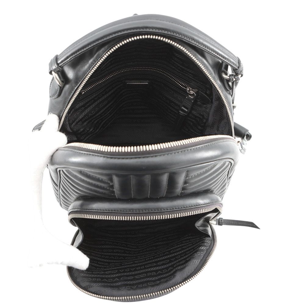 Prada Backpack Diagram Logo Black — view 5