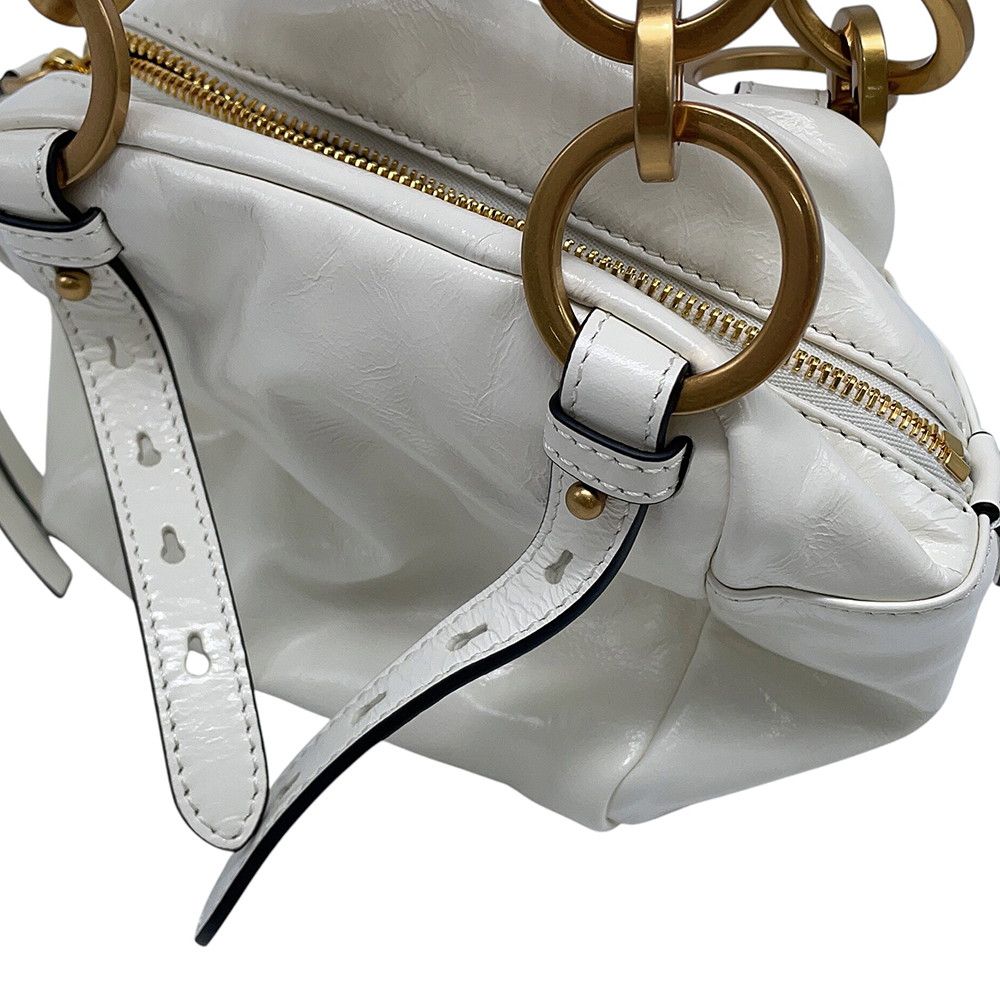 Prada D'ancre Top Handle Mini Dangle Leather Shoulder Bag White — view 6