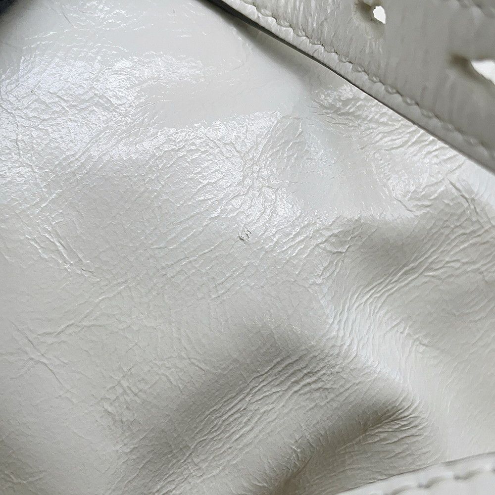 Prada D'ancre Top Handle Mini Dangle Leather Shoulder Bag White — view 8