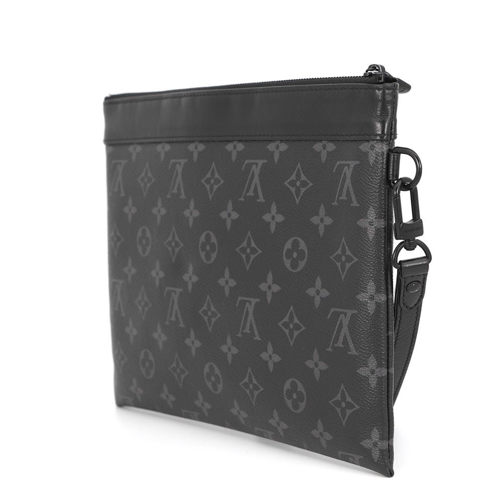 Louis Vuitton Clutch Monogram Eclipse Pochette Toe Go Black — view 2