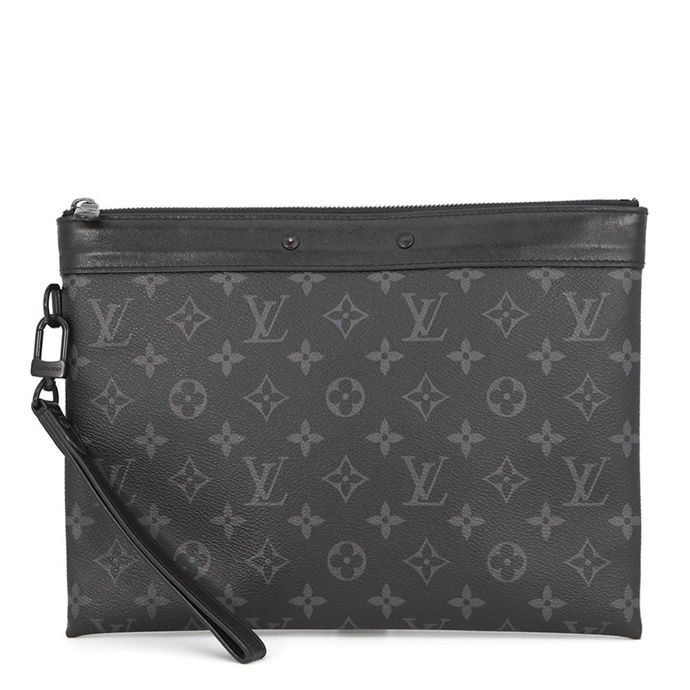 Louis Vuitton Clutch Monogram Eclipse Pochette Toe Go Black