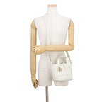 Dior Handbag Macro Cannage Toujour Vertical Tote Nano White — view 6