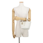 Dior Handbag Macro Cannage Toujour Vertical Tote Nano White — view 5
