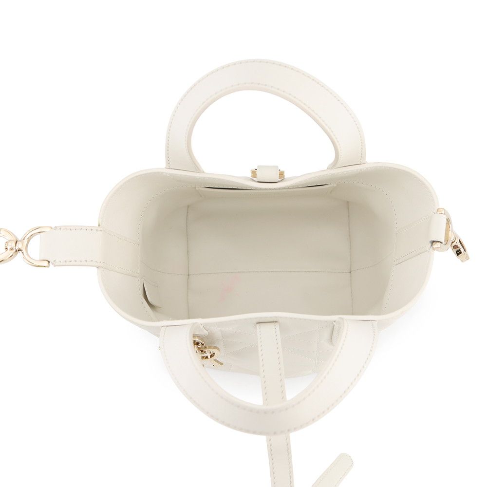 Dior Handbag Macro Cannage Toujour Vertical Tote Nano White — view 7