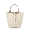 Hermes Handbag Picotin Lock PM Cles Silver Taurillon Clemence