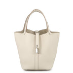 Hermes Handbag Picotin Lock PM Cles Silver Taurillon Clemence