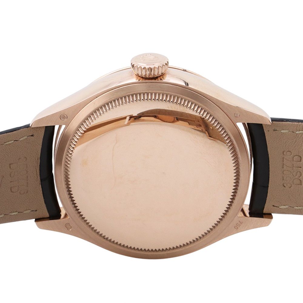 Rolex Cellini Moonphase 18k Pink Gold Watch White Dial Everose — view 3