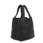 Hermes Handbag Picotin Lock PM Black Gold Taurillon Clemence — view 2