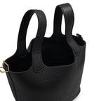 Hermes Handbag Picotin Lock PM Black Gold Taurillon Clemence — view 6