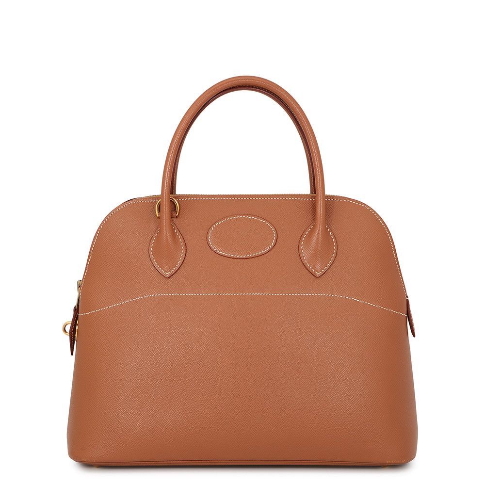 Hermes Handbag Bolide 31 Gold Courchevel 2-Way
