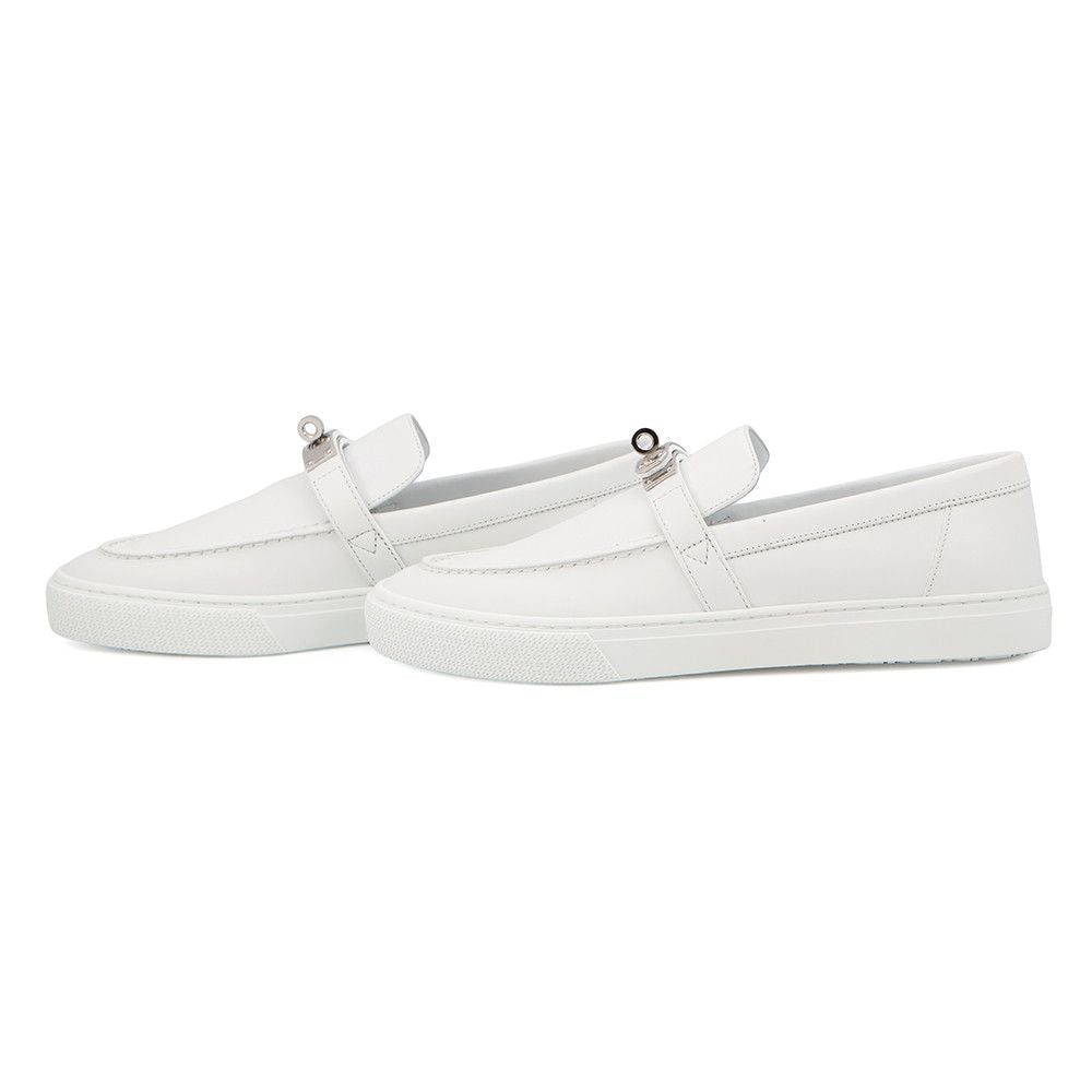 Hermes Sneakers Game Kelly Buckle Leather 41 Shoes White — view 2