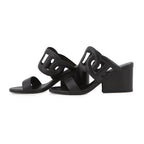 Hermes Sandals Lipari 70 Leather 36 Shoes Black — view 2