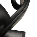 Hermes Sandals Lipari 70 Leather 36 Shoes Black — view 5