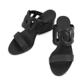 Hermes Sandals Lipari 70 Leather 36 Shoes Black
