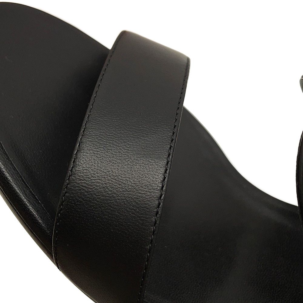 Hermes Sandals Lipari 70 Leather 36 Shoes Black — view 8