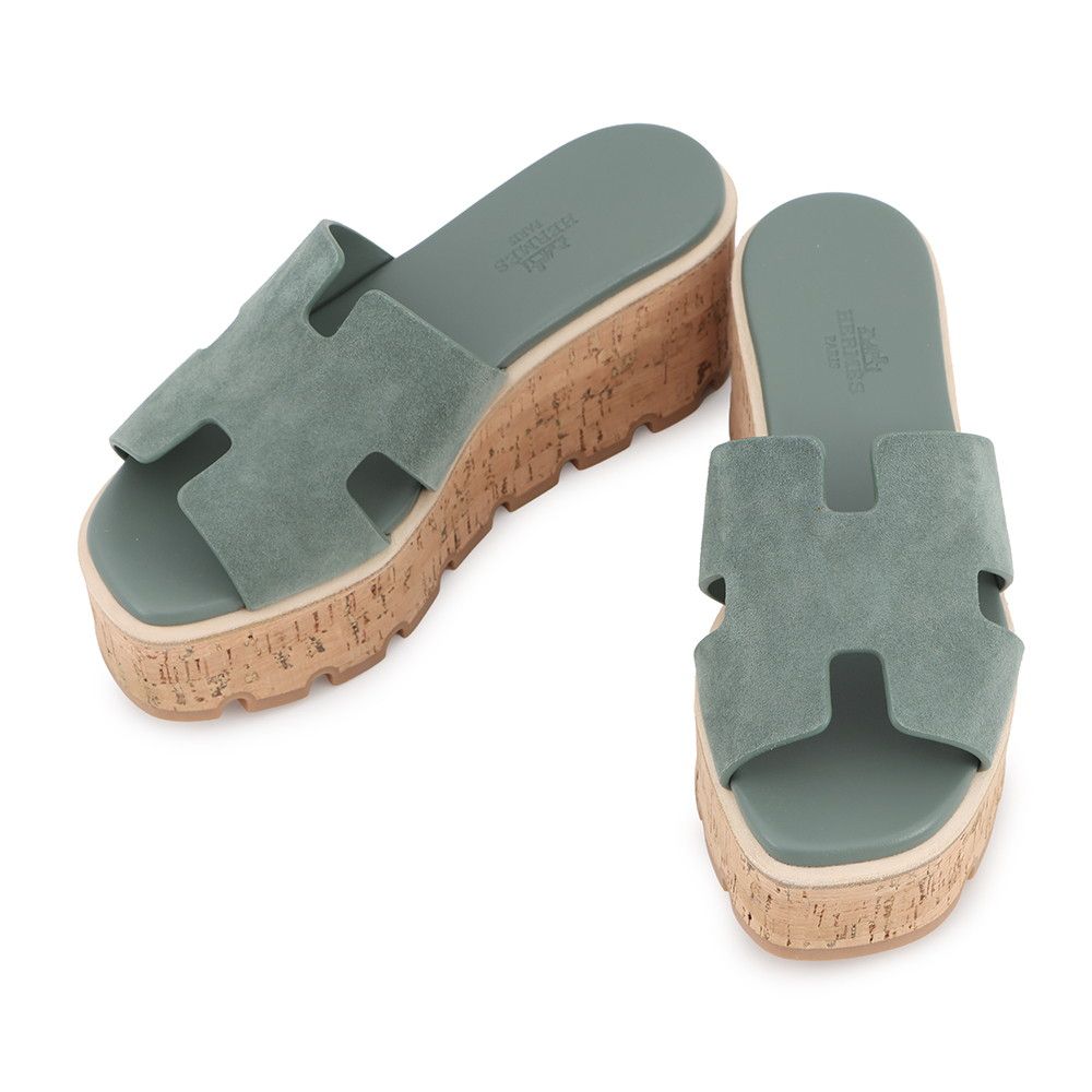 Hermes Sandals Eze Chevre Velour 35 Shoes