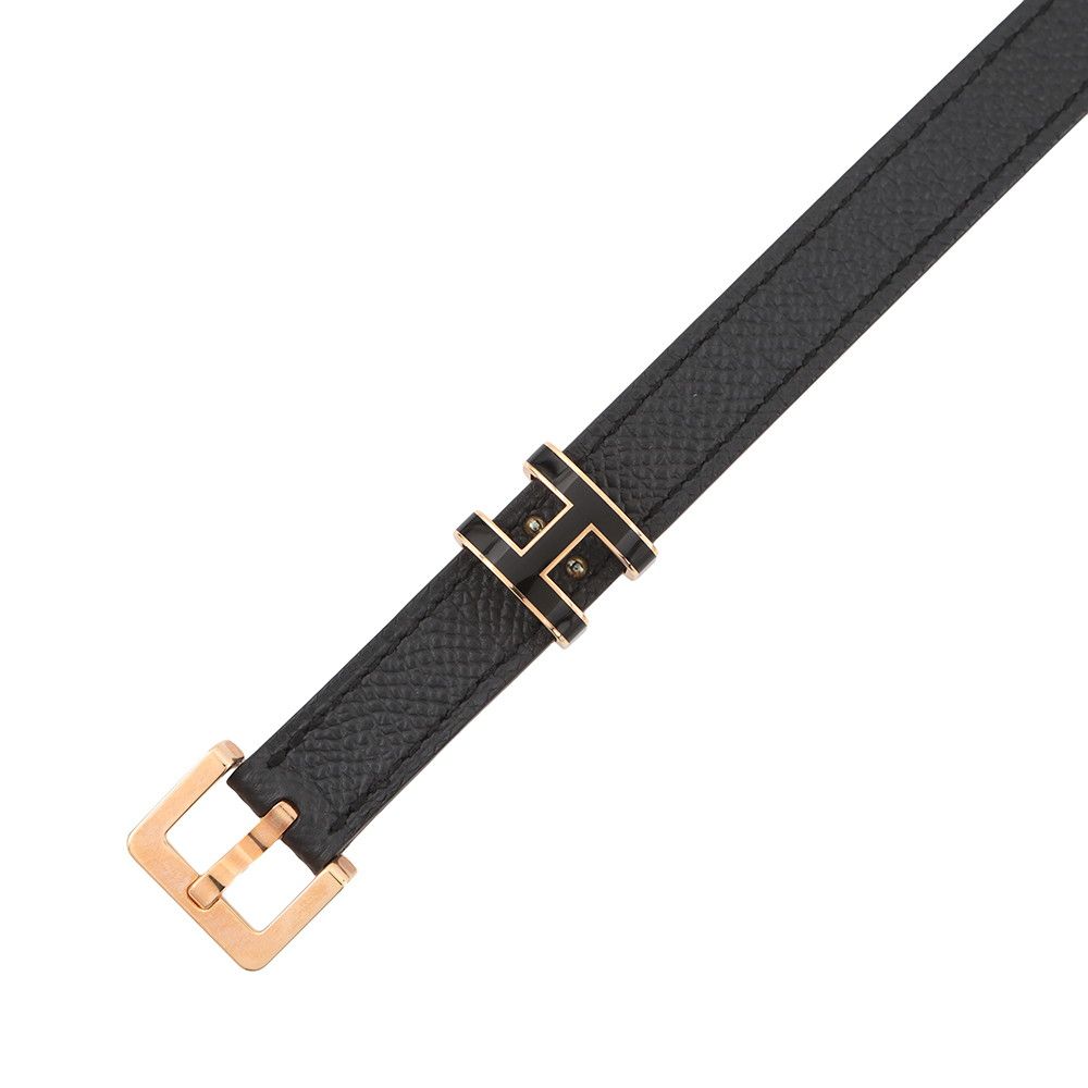 Hermes Pop Belt Black Pink Gold Epsom 85 — view 4