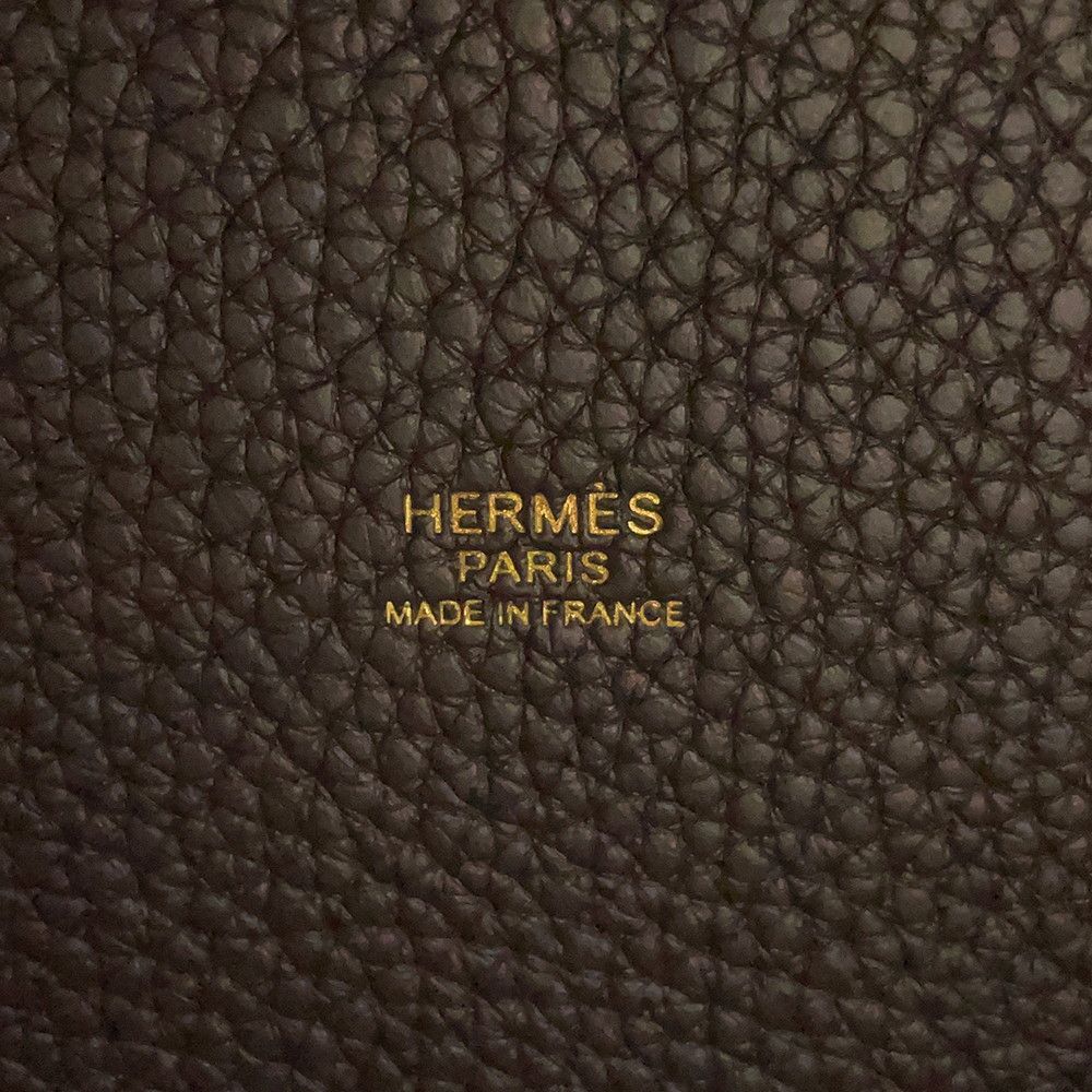 Hermes Handbag Picotin Lock PM Clemence Gold Taurillon Tote — view 8