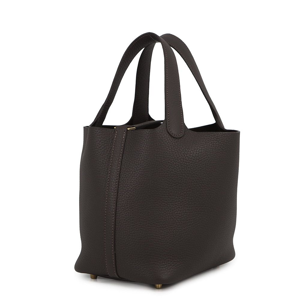 Hermes Handbag Picotin Lock PM Clemence Gold Taurillon Tote — view 2