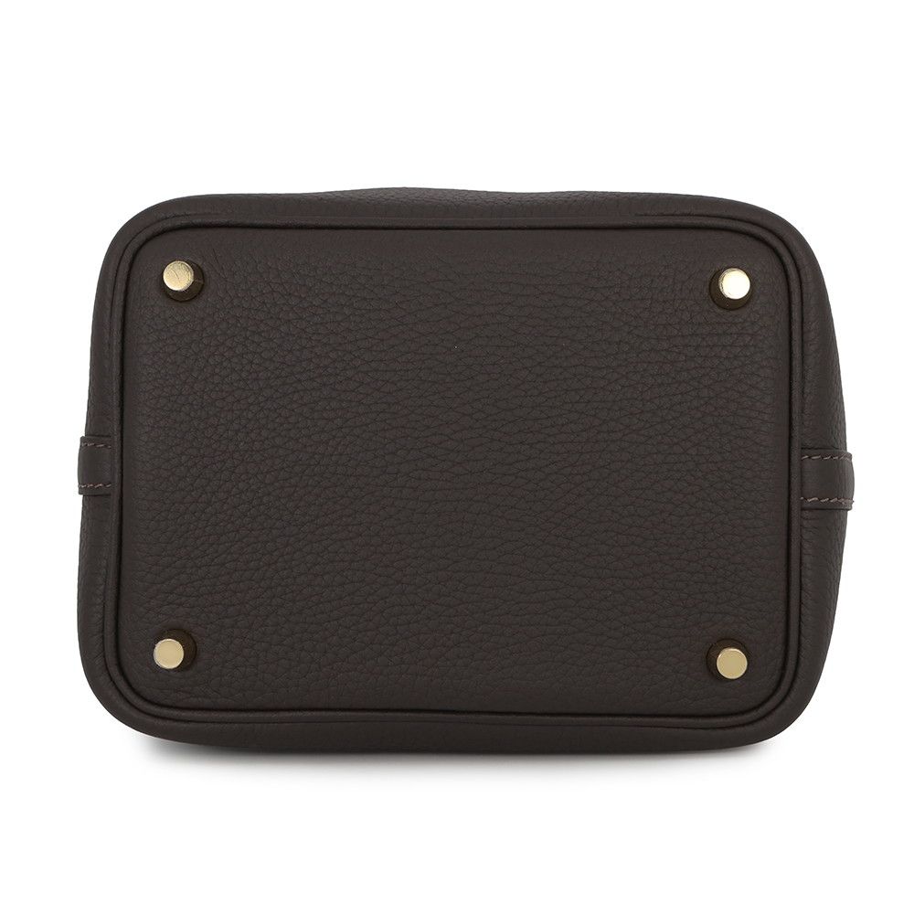 Hermes Handbag Picotin Lock PM Clemence Gold Taurillon Tote — view 3